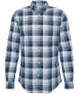 Men's Barbour Hillroad Long Sleeve Tailored Fit Cotton Shirt - Navy