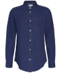 Men's Barbour Raven Long Sleeve Tailored Fit Cotton Shirt - Indigo