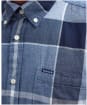 Men's Barbour Doughill Short Sleeve Linen Blend Shirt - Berwick Blue