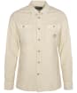 Men's Barbour Bentham Long Sleeve Cotton Shirt - Putty