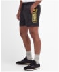 Men's Barbour International Large Logo Swim Shorts - Black / Yellow