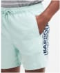 Men's Barbour International Large Logo Swim Shorts - Green Fig