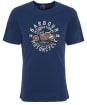 Men's Barbour International Spirit Crew Neck Cotton T-Shirt - Washed Cobalt
