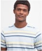 Men's Barbour Hamstead Stripe Short Sleeve Cotton T-Shirt - Niagara Mist