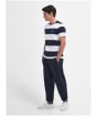 Men's Barbour Whalton Stripe Short Sleeve Cotton T-Shirt - Navy
