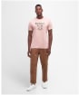 Men's Barbour Fly Short Sleeve Cotton T-Shirt - Pink Mist