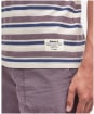 Men's Barbour Whitwell Stripe Short Sleeve Cotton T-Shirt - Purple Slate