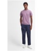 Men's Barbour Atherton Short Sleeve Cotton T-Shirt - Purple Slate