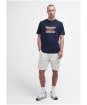 Men's Barbour International Radley Open Cuff Cotton T-Shirt - Navy