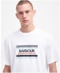 Men's Barbour International Radley Open Cuff Cotton T-Shirt - White