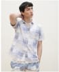 Men's Barbour Oakshore Short Sleeve Summer Cotton Shirt - Sky