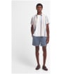 Men's Barbour Portwell Short Sleeve Summer Fit Linen Blend Shirt - Olive