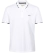 Men's GANT Tipped Pique Rugger Short Sleeve Cotton Polo Shirt - White