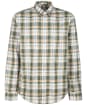 Men's Gant Regular Long Sleeve Cotton Linen Check Shirt - Pine Green