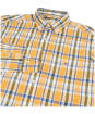 Men's Gant Regular Long Sleeve Cotton Linen Check Shirt - Faded Orange