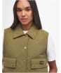 Women's Barbour International Mcrae Quilted Gilet - Golden Khaki