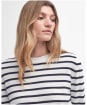 Women's Barbour Ellewood Stripe Knitted Jumper - Cloud / Navy