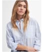 Women's Barbour Nicola Shirt - White / Blue Stripe