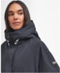 Women's Barbour International Varona Parka Showerproof Jacket - Black