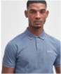 Men's Barbour International Rider Tipped Polo - Dusty Blue