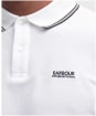 Men's Barbour International Rider Tipped Polo - White / Yellow
