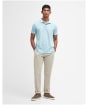 Men's Barbour Terra Dye Polo Shirt - Sky