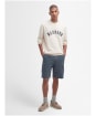 Men's Barbour Danby Logo Crew Neck Sweatshirt - Rainy Day