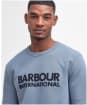 Men's Barbour International Brockley Crew Neck Sweatshirt - Dusty Blue