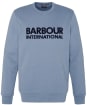 Men's Barbour International Brockley Crew Neck Sweatshirt - Dusty Blue