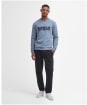 Men's Barbour International Brockley Crew Neck Sweatshirt - Dusty Blue