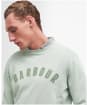 Men's Barbour Terra Dye Logo Crew Neck Sweatshirt - Sea Foam