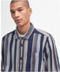 Men's Barbour Hawkhill Striped Overshirt - Dark Slate