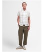 Men's Barbour Delton Short Sleeve Tailored Shirt - SALTMARSH TARTAN