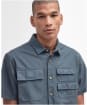 Men's Barbour Catterick Regular Short Sleeve Oxford Shirt - Dark Slate
