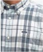 Men's Barbour Alford Tailored Short Sleeve Checked Shirt - White