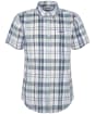 Men's Barbour Alford Tailored Short Sleeve Checked Shirt - White