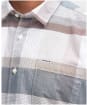 Men's Barbour Hurlford Regular Short Sleeve Checked Summer Shirt - White