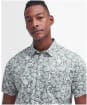 Men's Barbour Jackstone Regular Short Sleeve Printed Summer Shirt - Pea Green