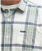 Men's Barbour Rosewell Regular Short Sleeve Checked Summer Shirt - Green
