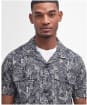 Men's Barbour International Mitchel Printed Summer Shirt - Navy