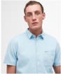 Men's Barbour Terra Dye Regular Short Sleeve Summer Shirt - Sky