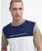 Men's Barbour International Mondrian Colour Blocked T-Shirt - Coriander