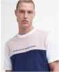 Men's Barbour International Mondrian Colour Blocked T-Shirt - White