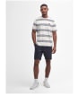 Men's Barbour International Putney Striped T-Shirt - Bright White