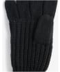 Women's Barbour Saltburn Knitted Gloves - Black