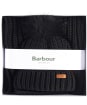 Women's Barbour Saltburn Scarf and Beanie Set - Black