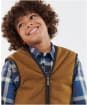 Barbour Children's Beaufort Waistcoat / Zip-in Liner, 2-9yrs - Brown