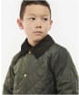 Boy's Barbour Liddesdale Quilted Jacket, 10-15yrs - Dark Olive