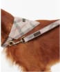Barbour Reflective Tartan Dog Lead - Taupe / Pink Tartan