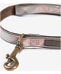 Barbour Reflective Tartan Dog Lead - Taupe / Pink Tartan